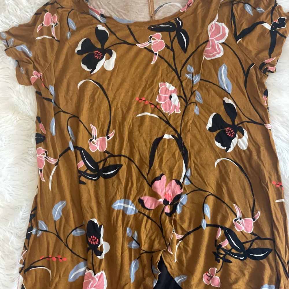 Floral Print Nursing Top